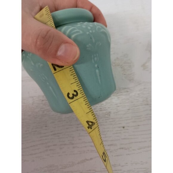 Vintage Crowning Touch Porcelain Floral Pot Pourri Holder Jar Rare Seafoam Blue - Picture 9 of 10